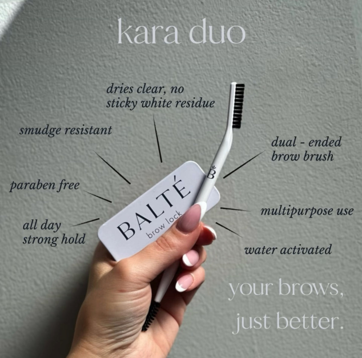 Kara Duo | Laminating Brow Soap + Dual Brow Brush